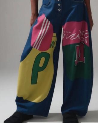 JEANS BAGGY PATCHWORK UNISEX - TAGLIA S