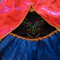 Vestito carnevale bambina Anna di Frozen 5-6 anni