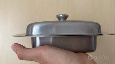 Alessi  portaburro acciaio inox vintage