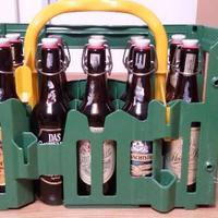 Bottiglie birra SCHWABEN BRÄU e contenitore