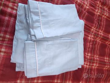 Completo lenzuola letto matrimoniale azzurrino