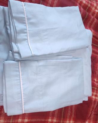 Completo lenzuola letto matrimoniale azzurrino