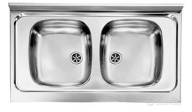 LAVELLO ACCIAIO 2 VASCHE CM