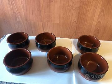 Set di 6 ciotole in terracotta