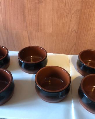 Set di 6 ciotole in terracotta