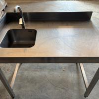tavolo lavello professionale in acciaio inox