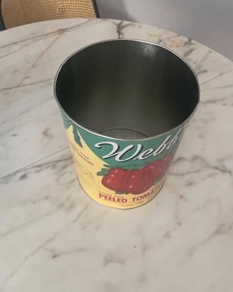 contenitore vintage in metallo "Peeled Tomatoes"