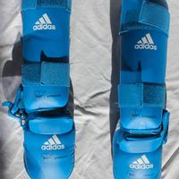 Protezioni Adidas WKF blu (Gambe+Guanti+Cintura)