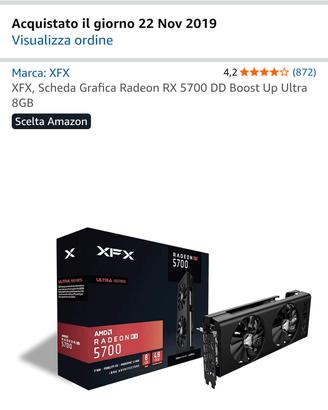 scheda video XFX Radeon RX 5700 DD Boost Up Ultra 