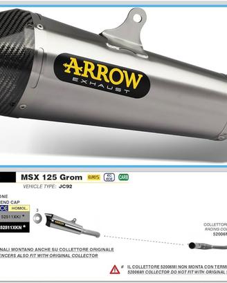 ARROW MARMITTA OMOLOGATA X-KONE NICHROM