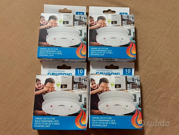 4 Rilevatori di Fumo Grundig con Batteria 10 Anni