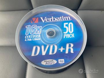 Pacco 50 DVD e 50 CD Verbatim NUOVI