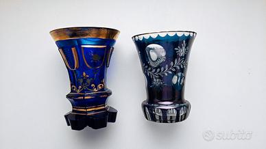 Set bicchieri calici cristallo di Boemia vintage