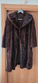 Cappotto in vera pelliccia di visone naturale