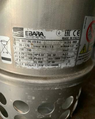Pompa Ebara Best One Vox MA 0,33hp