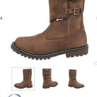 Scarpe moto marroni nuovi pelle 46