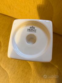 Porta candela Hervit alto 31 cm bianco latte