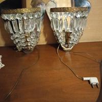 Applique in cristallo e specchio