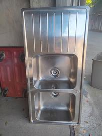 Lavello inox doppio