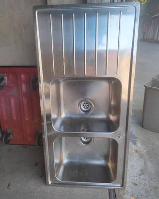 Lavello inox doppio