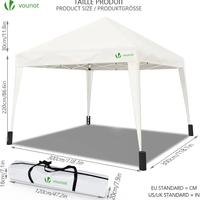 VOUNOT® Gazebo Pieghevole da Giardino 3x3 M