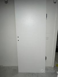 Porta Filomuro Battente Frassino Bianco 80x210