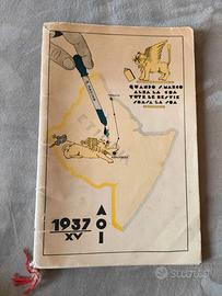 Libretto calendario 1937 ventennio F.