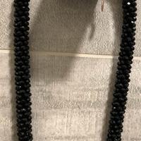 Condividi Collana Torchon con Pietre Naturali Nere