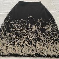 Poncho in lana cotta con applicazioni tg 44