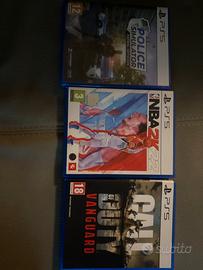 Ps5(nba2k22,call of duty vanguard ,policesimulator