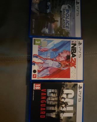 Ps5(nba2k22,call of duty vanguard ,policesimulator
