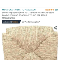 2 sedute per sedie in paglia