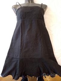 Abito nero in Sangallo taglia M Nuovo