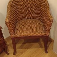 poltroncina in vimini