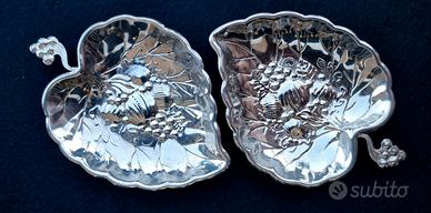 Silver plate -2 piatti vintage da collezione