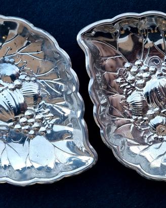 Silver plate -2 piatti vintage da collezione