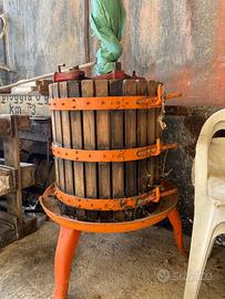 Torchio e diraspatrice per uva