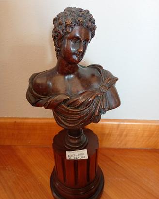 statuetta busto in bronzo alt. 42 cm, peso 4,9 kg