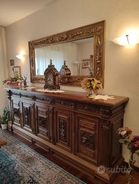 sala da pranzo in noce massello del 1970