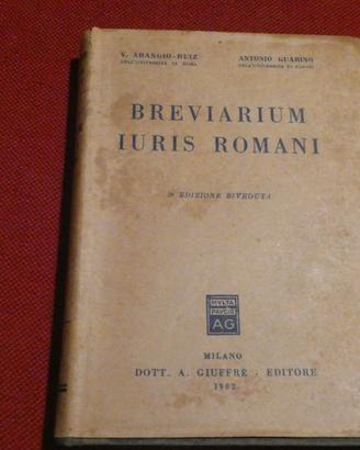 Libro 1962 Armando Ruiz, Guarino: BREVIARIUM IURIS