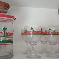 Brocca da cocktail e sei coppe