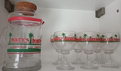 Brocca da cocktail e sei coppe