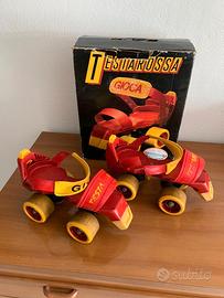Pattini a rotelle testarossa -Gioca- Vintage