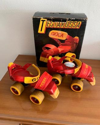 Pattini a rotelle testarossa -Gioca- Vintage