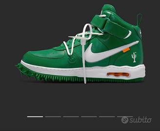 Nike X Off White Air Force 1 Mid Pine Green
