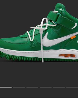 Nike X Off White Air Force 1 Mid Pine Green