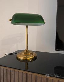 Lampada Vintage vetro e ottone
