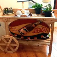 carrello in legno per interno o giardino