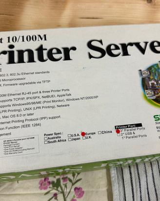 Print Server Surecom 3 porte parallele nuovo