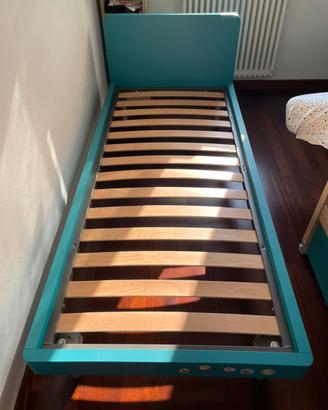 Letto singolo doghe in legno